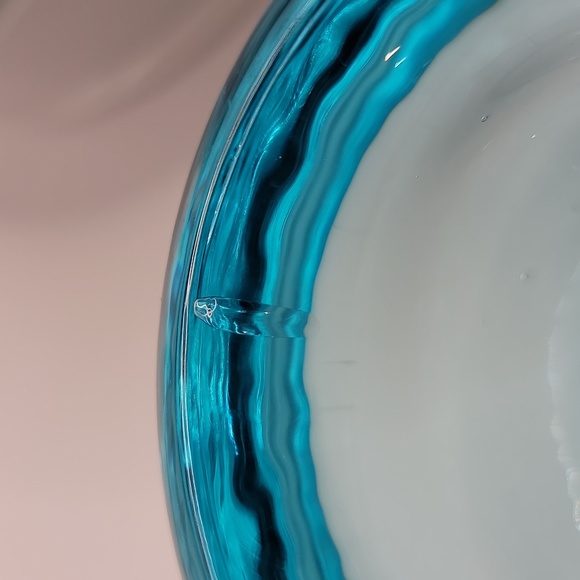 Teal Glass Tea Light Candle Holder - Picture 8 of 8